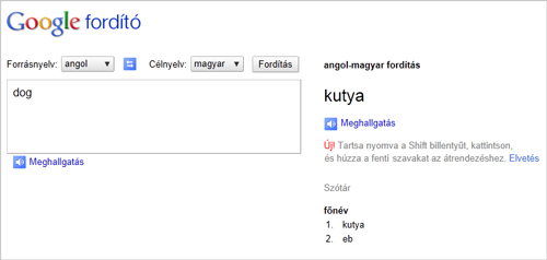 Angol-magyar fordítás