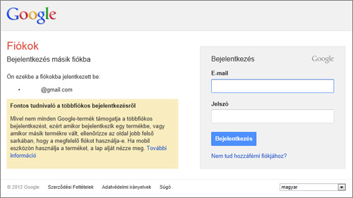 Gmail belépés több emailcímmel