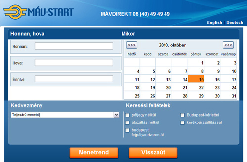 MÁV menetrend MÁV menetrend