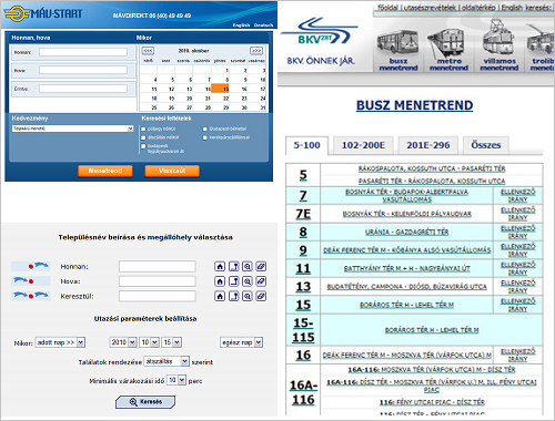 Online menetrendek Online menetrendek